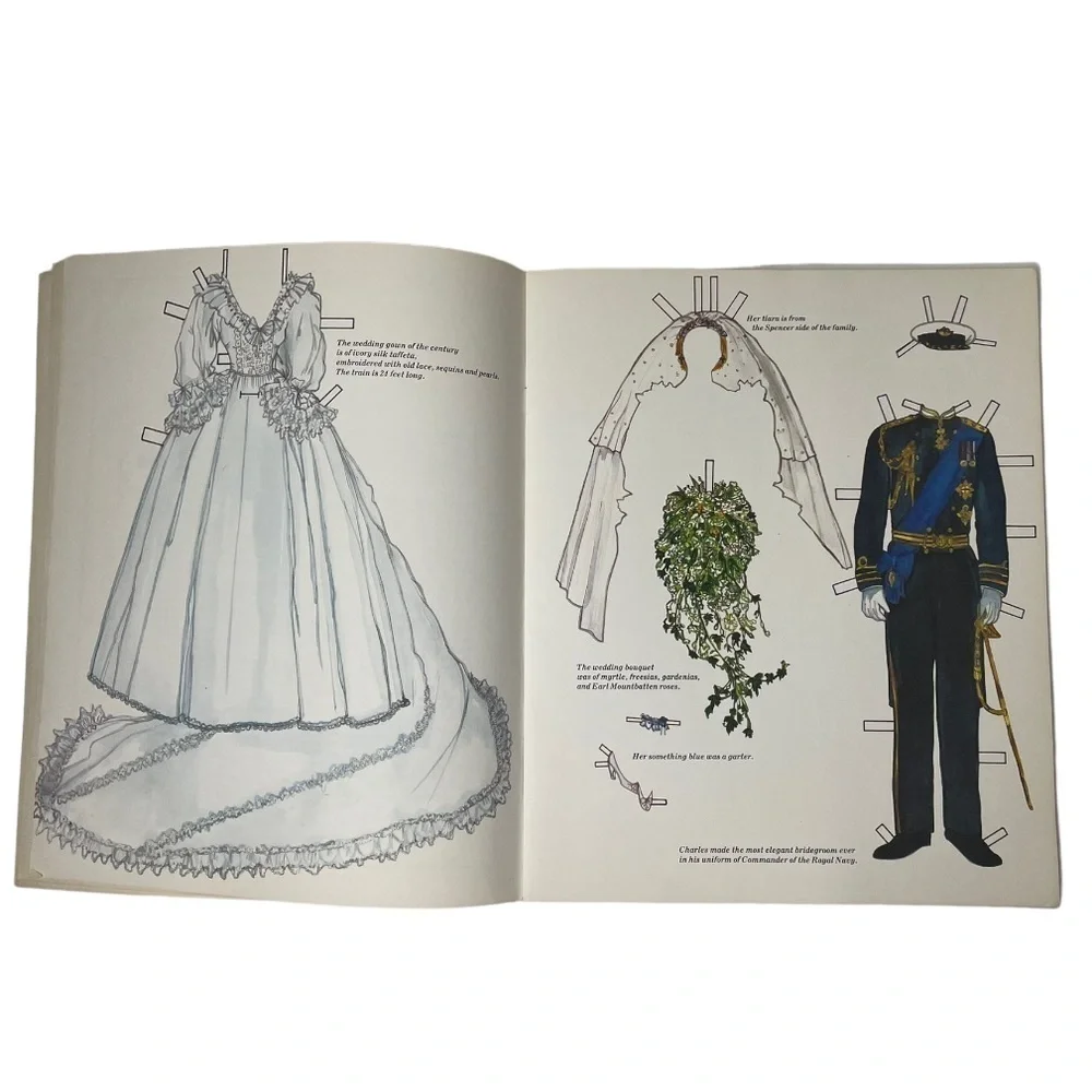 NWT Vintage 1982 The Princess Diana Paper Doll Book Of Fashion